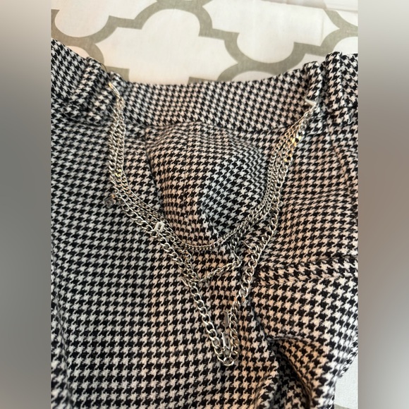 The Kooples houndstooth Wool blend pants with chains NWT Size 34= Size US 2 - Picture 10 of 15
